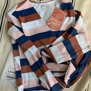 Kortni Jeane:  Four Stripe Rashguard | sz.S | NWT